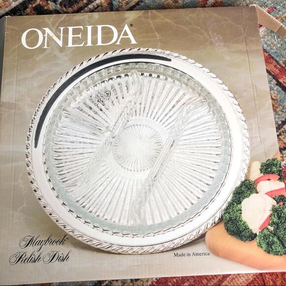 Vintage Relish Tray Oneida Maybrook No 5701 - Picture 1 of 5